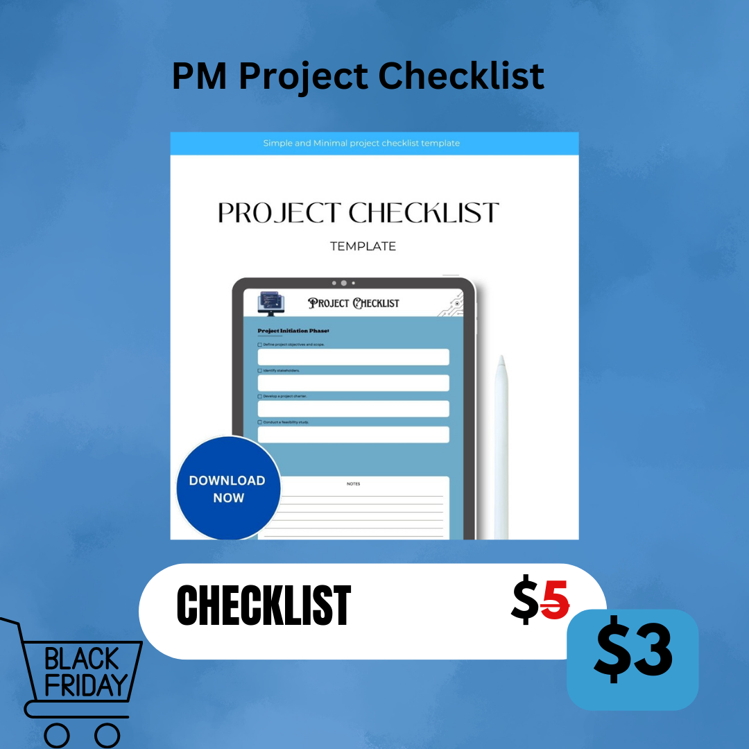 Project manager resources - Black Friday Sales
